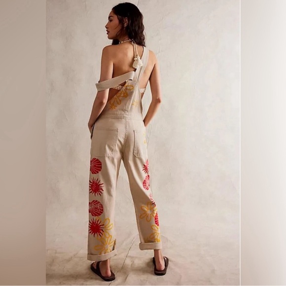 NWT Free People We The Free Ziggy Printed Seashell Overalls, SMALL - Picture 5 of 10